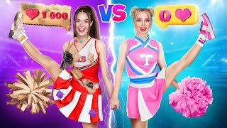 Poor Popular vs Rich Unpopular Cheerleader Who Will Be the Best Cheerleader [upl. by Ainesell240]