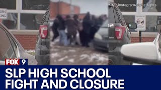 St Louis Park High School fight prompts closure [upl. by Nonnahs911]