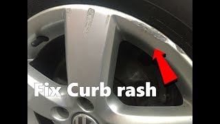 How to Repair Curb Rash on any wheel rim [upl. by Ellerahc]