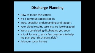 UKFPO Clinical Assessment Exam  Discharge Planning [upl. by Schlesinger708]