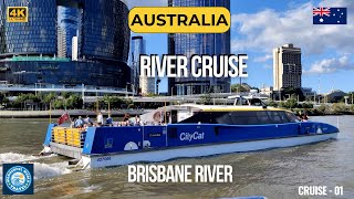 Amazing Cruise Trip On The Brisbane River Queensland Australia  4K UHD Wonderful World [upl. by Simaj]