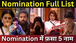 Bigg Boss 17 Nomination Full List कौन कौन फ़सा Nomination में बड़ी खबर [upl. by Nelhsa]