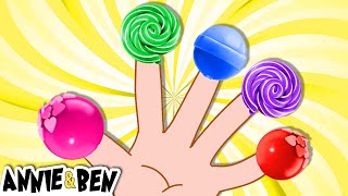 Lollipop Finger Family 🍭  Finger Family Nursery Rhymes  Annie And Ben [upl. by Eiralam757]