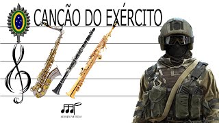 Partitura Dobrado Canção do Exército  Sax Tenor Soprano Clarinete Bb [upl. by Eyaj176]