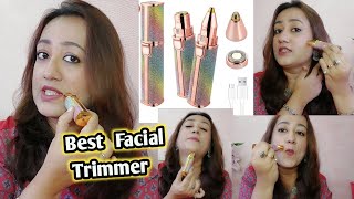 Portable Electric Eyebrow Trimmer Facial Hair Remover Face Lips Nose Hair Removal Trimmer [upl. by Melquist]