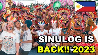 FIRST TIME CELEBRATING THE BIGGEST FESTIVAL IN THE PHILIPPINES SINULOG 2023 VIVA PIT SEÑOR🇵🇭 [upl. by Etnwahs951]