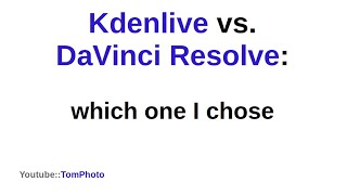 DaVinci Resolve vs Kdenlive  which video editor is better [upl. by Surdna71]