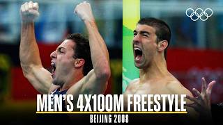 The Greatest Relay Race Ever Mens 4x100 Freestyle Beijing 2008 [upl. by Bone]