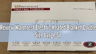 Review Warmrest Electric Heated Blanket Double Size Large Soft Flannel Sherpa 6 Heat Levels Fast He [upl. by Kriss122]