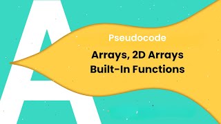 Arrays 2D Arrays and Builtin Functions  Psuedocode  9618 Paper 2  AS Level O Level P2 too [upl. by Elana882]