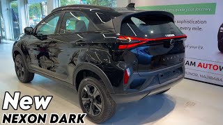 TATA NEXON DARK EDITION 2024 TOP MODEL FEARLESS PLUS S  NEXON 2024 Black Colour Review [upl. by Nosille463]