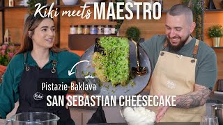 Kiki meets MAESTRO  San Sebastian Cheesecake PistazieBaklava 😍 [upl. by Amice]