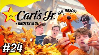 🍟 Carl’s Jr Mukbang NEW MASCOT  Knott’s Vlog  Star Nuggets Fries Ghost Rider and PHINEAS [upl. by Savdeep]