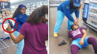 Walmart Employee POWER SLAMS Karen After This [upl. by Pelson]