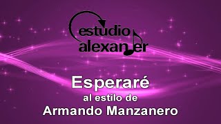 Esperaré  Armando Manzanero  Karaoke  Demo [upl. by Bej]