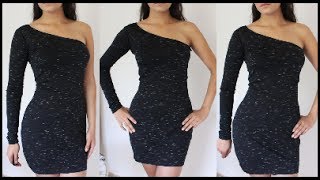 How to Long Sleeve One Shoulder Dress [upl. by Azenav918]