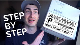 Everything about USPS Click N Ship Shipping Tutorial For Beginners  How to Ship a Package from Home [upl. by Shlomo]