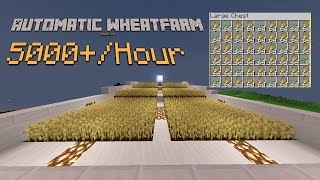 How to make an Automatic wheat farm  Minecraft 181192 Works with all crops [upl. by Priscilla]