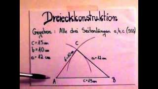 Dreieckskonstruktion  SSS [upl. by Thoma]