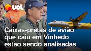 Avião que caiu em Vinhedo SP Caixaspretas do ATR 72 estão sendo analisadas diz Cenipa [upl. by Seugram351]