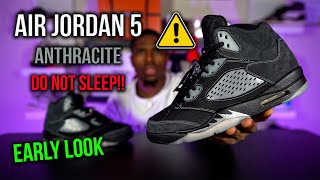 Air Jordan 5 Anthracite Review And On Foot  Early Review [upl. by Akima]