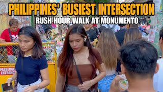 CALOOCAN CITY PHILIPPINESStreet food and street scenes in Monumento Caloocan City 4k [upl. by Bamby]