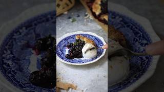 Blueberry Galette with Toasted Coconut Ice Cream ❤️ food [upl. by Enomys536]