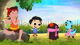 Aaj Dhaner Khete  আজ ধানের ক্ষেতে  Rabindra Sangeet  Bangla Cartoon  Moople TV Bangla [upl. by Kalbli704]