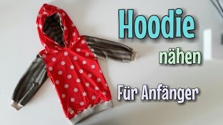 Kapuzenpullover nähen  Nähanleitung OHNE Schnittmuster  Anfänger  Nähtinchen [upl. by Oringas270]