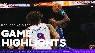 Game Highlights Hornets vs Sixers  1202024 [upl. by Marne44]