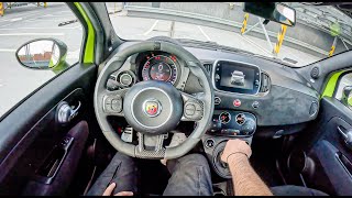 Abarth 595 Competizione 14 TJET 180HP 0100 POV Test Drive 1787 Joe Black [upl. by Mali]