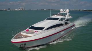 130 Mangusta yacht  the absolute perfect Bahamas ride  Reel Deal Yachts [upl. by Klecka]