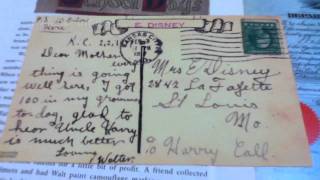 The Drawing by Walt Disney on a postcard written to his mother [upl. by Neyugn]