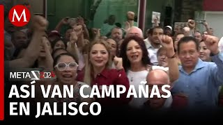 Así continúan las actividades de campaña de los candidatos a la gubernatura de Jalisco [upl. by Carrissa470]