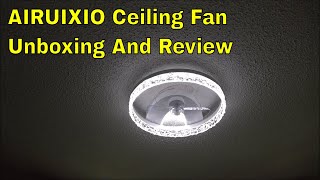 AIRUIXIO Low Profile Flush Mount Ceiling Fan With Lights And Remote Control Full Review [upl. by Eirhtug948]