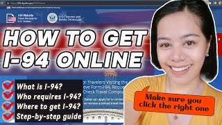 HOW TO GET I94 ARRIVAL amp DEPARTURE RECORD 2024  WHEN DO YOU NEED IT foryou i94 aos greencard [upl. by Khichabia]