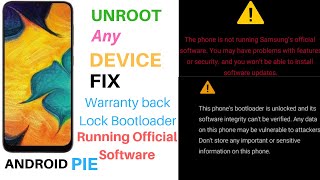 Unroot Samsung Galaxy A10 A20 A30 A40 A50 A60 A70  Remove root M10 M20 M30 M40  Delete Root 2021 [upl. by Adrianne]