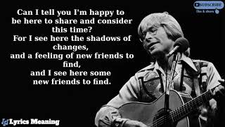 John Denver  Starwood In Aspen  Lyrics Meaning [upl. by Xenos]