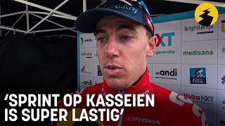 Pascan Eenkhoorn na tweede plek in Volta NXT Classic quotSprint op kasseien is super lastigquot [upl. by Schwartz]