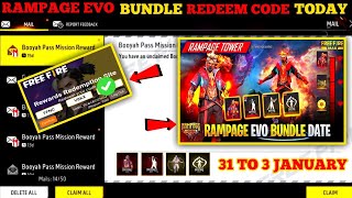 FREE FIRE REDEEM CODE TODAY 3 JANUARY REDEEM CODE FREE FIRE  FF REDEEM CODE TODAY 3 JANUARY [upl. by Llennoj168]