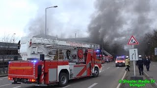 GROSSBRAND IM PARKHAUS  STUTTGART  Großeinsatz mit Werkfeuerwehr  FEUER amp RAUCH  E [upl. by Neom407]