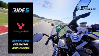 BMW HP2 SPORT  FULL RACE POV  DONINGTON PARK  RIDE 5 [upl. by Vlad]