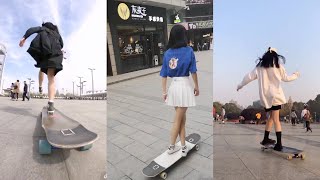 TIK TOK China Skateboard Fashion 2020Long Board Moment Compilation Divertido [upl. by Aigroeg]