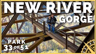 🌉😱 850FT ABOVE New River Gorge National Park on Bridge Walk  51 Parks with the Newstates [upl. by Nevak]