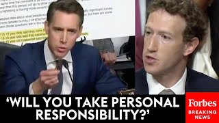 MUST WATCH Josh Hawley Gets Applauded Multiple Times Ruthlessly Grilling Mark Zuckerberg [upl. by Ydnih]