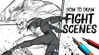 How to draw FIGHT SCENES  Drawlikeasir [upl. by Ahsilrak]