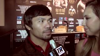 Pacquiao Reacts to Algieri’s Joke About His Height [upl. by Neelrahc196]