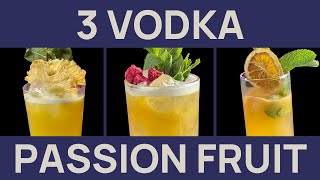 3 Easy PASSION FRUIT Cocktails with Vodka [upl. by Olga]