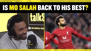 Jermaine Pennant says Mo Salah looks himself again after his matchwinning goal against Man City 🔙🤩 [upl. by Annaeirb]