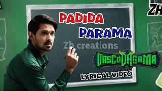 Padida Parama song Lyrics video  Vascodagama  RGk  ArunNV  Anthony D  Nakkhul  arthana [upl. by Sirron]